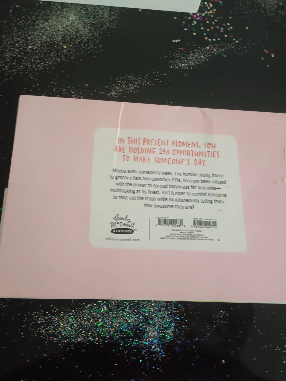 Thank You for Existing! Pink & Yellow Sticky Note Set - Fun Party Cards
